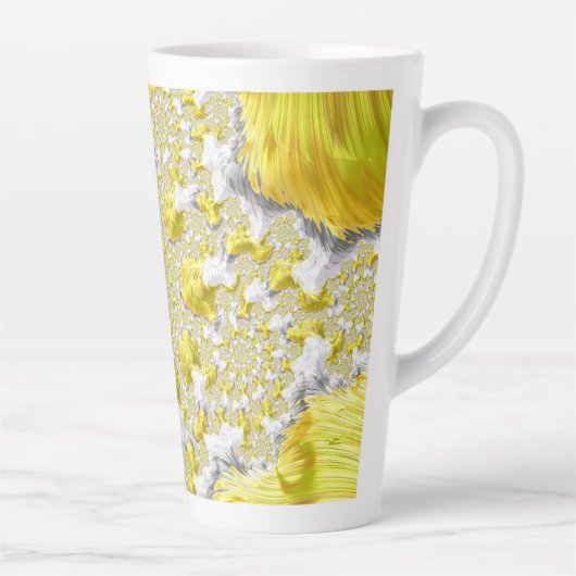 Tasse Latte Abstrait Gold Fractal (Droite)