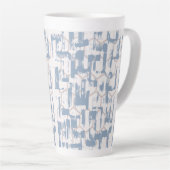 Tasse Latte Abstrait Gris Bleu (Angle droit)