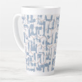 Tasse Latte Abstrait Gris Bleu (Angle gauche)