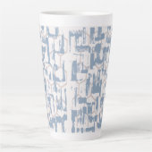 Tasse Latte Abstrait Gris Bleu (Devant)