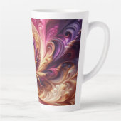 Tasse Latte Abstrait moderne de torréfaction rose, or et viole (Droite)