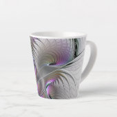 Tasse Latte Abstrait moderne Shy Imaginaire Figure Fractal Art (Angle droit)