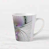 Tasse Latte Abstrait moderne Shy Imaginaire Figure Fractal Art (Droite)