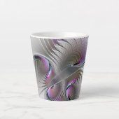 Tasse Latte Abstrait moderne Shy Imaginaire Figure Fractal Art (Devant)