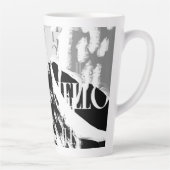 Tasse Latte Abstrait noir blanc gris (Droite)