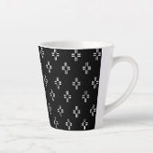 Tasse Latte Abstrait noir et blanc (Droite)