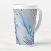 Tasse Latte Abstrait pourpre (Angle droit)