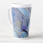 Tasse Latte Abstrait pourpre (Angle gauche)