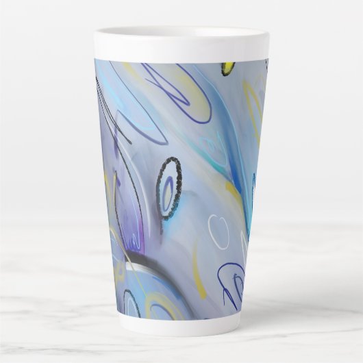 Tasse Latte Abstrait pourpre (Devant)