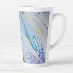 Tasse Latte Abstrait pourpre