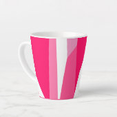 Tasse Latte abstrait rose et blanc (Angle gauche)