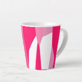 Tasse Latte abstrait rose et blanc (Angle droit)