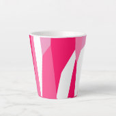 Tasse Latte abstrait rose et blanc (Devant)