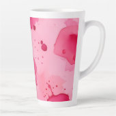 Tasse Latte Abstrait rose sur rose (Droite)