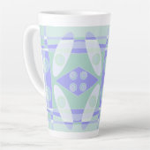 Tasse Latte Abstrait Surf Pastel Purple Green (Angle gauche)