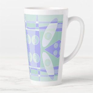 Tasse Latte Abstrait Surf Pastel Purple Green
