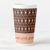 Tasse Latte Accent floral de pêche (Devant)