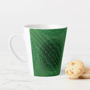 Tasse Latte Acceptation   Médaillons de méditation verte