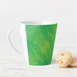 Tasse Latte Acceptation   Médaillons de saumons jaunes bleus