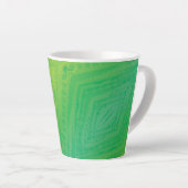 Tasse Latte Acceptation | Motif de Shibori jaune bleu (Angle droit)