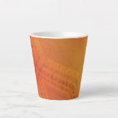 Tasse Latte Acceptation | Motif de Shibori rouge orange jaune (Devant)