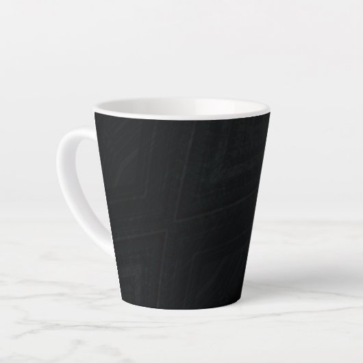 Tasse Latte Acceptation | Texture Abstraite foncée (Angle gauche)