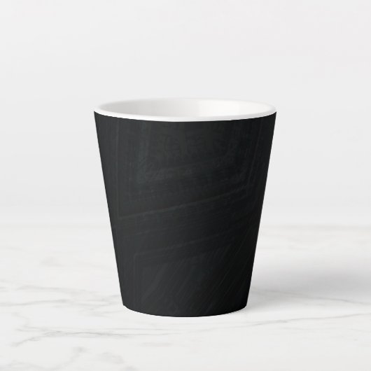Tasse Latte Acceptation | Texture Abstraite foncée (Devant)