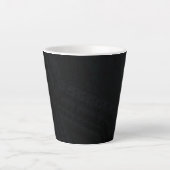 Tasse Latte Acceptation | Texture de saumon noir (Devant)