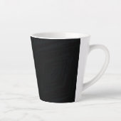 Tasse Latte Acceptation | Texture géométrique foncée (Droite)
