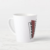 Tasse Latte Accordéon, rouge (Angle gauche)