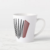 Tasse Latte Accordéon, rouge (Droite)