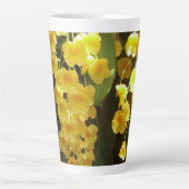 Tasse Latte Accrocher les orchidées jaunes Fleurs tropicales (Devant)