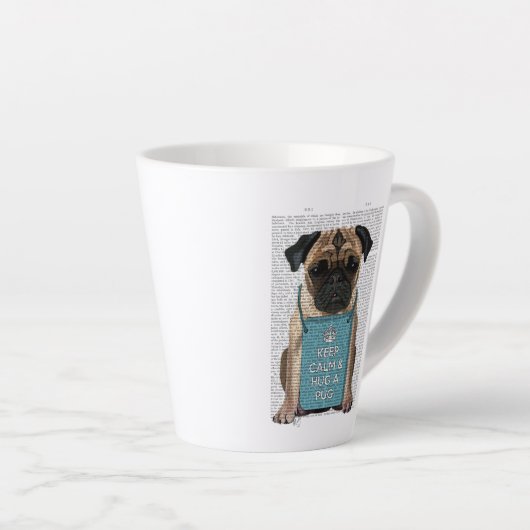 Tasse Latte Accrocher un Carlin (Angle droit)