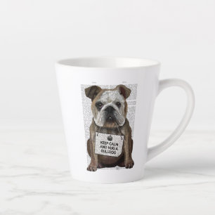 Tasse Latte Accrochez un Bulldog