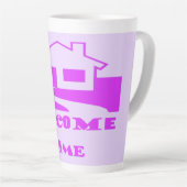 TASSE LATTE ACCUEIL DEUX TONS DE PURPLE PLUS LOGO (Angle droit)