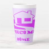 TASSE LATTE ACCUEIL DEUX TONS DE PURPLE PLUS LOGO (Devant)