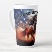 Tasse Latte Accueil du Cheval Libre (Angle gauche)
