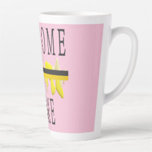 TASSE LATTE ACCUEIL MOTS ET ART MOTIF