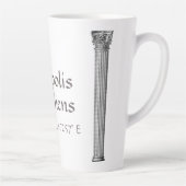 Tasse Latte Acropole d'Athènes Latitude Longitude (Droite)
