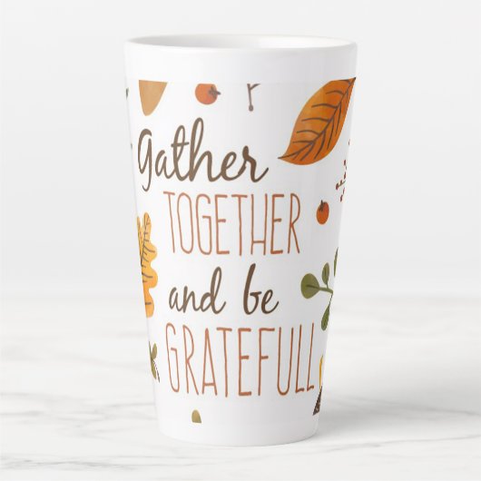 Tasse Latte Action de grâces (Devant)