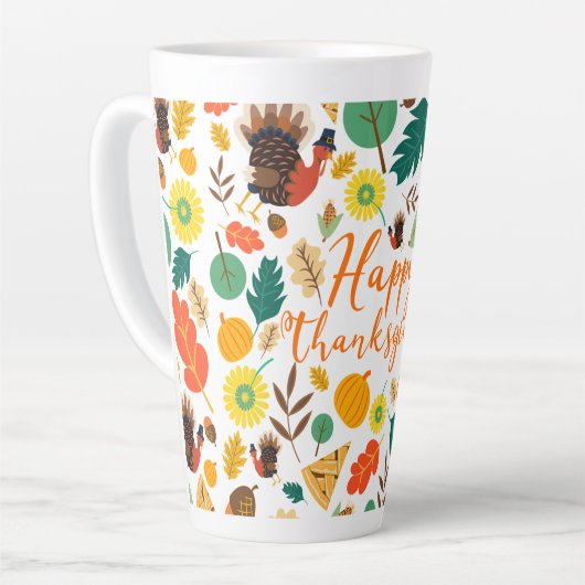 Tasse Latte Action de grâces (Angle gauche)