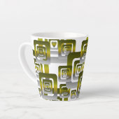 Tasse Latte Activate My Heart Pattern Silver (Angle gauche)