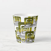 Tasse Latte Activate My Heart Pattern Silver (Devant)