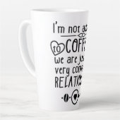 Tasse Latte Addicateurs De Café, Citations Drôle De Café Latte (Angle gauche)