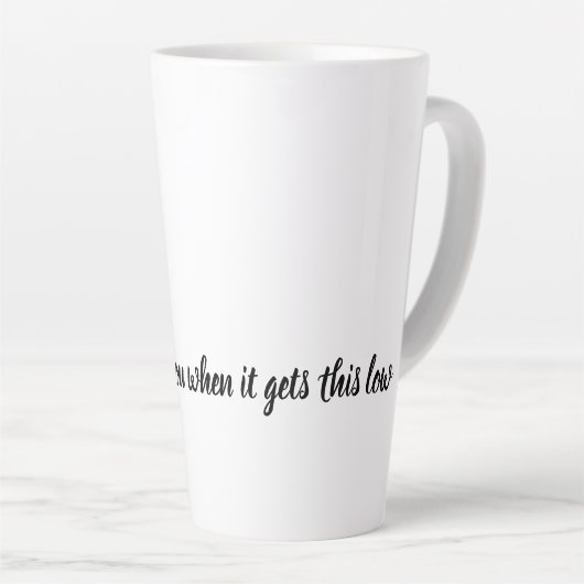 Tasse Latte Addict au café (Angle droit)