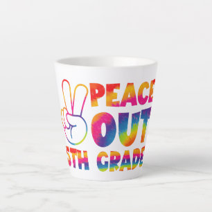 Tasse Latte Adieu cinquième année Tie Dye Dernier jour 5e anné