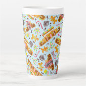 Tasse Latte Adobe Gingerbread House avec Gum Drops (Devant)
