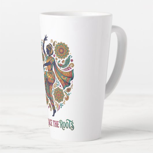 Tasse Latte Adopter la danse Roots (Angle droit)