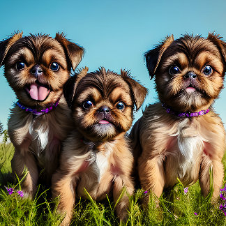 Tasse Latte Adorable Brussels Griffon Puppies