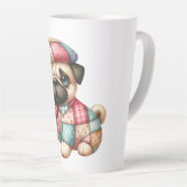 Tasse Latte Adorable Chien de Patchwork #10 (Angle droit)